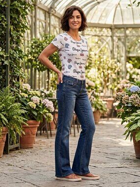 Pepe Jeans S73 Bootcut (27 X 32) Women’s Denim Jeans Dark Wash